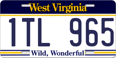 WV license plate 1TL965