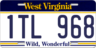 WV license plate 1TL968