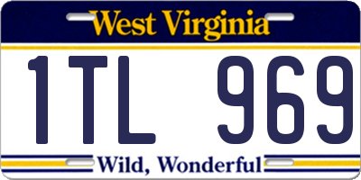 WV license plate 1TL969