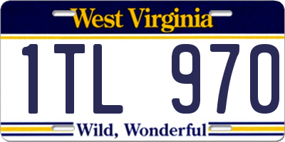 WV license plate 1TL970