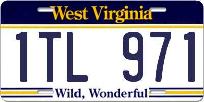 WV license plate 1TL971