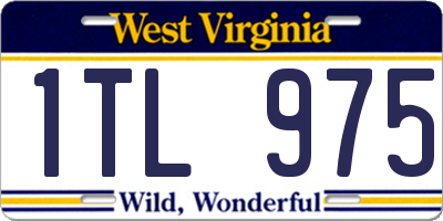 WV license plate 1TL975