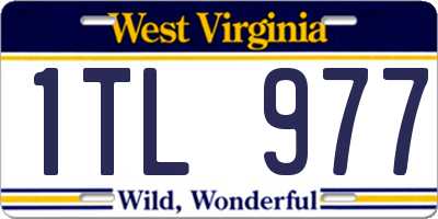 WV license plate 1TL977