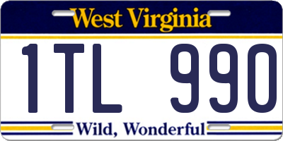 WV license plate 1TL990