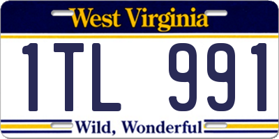 WV license plate 1TL991