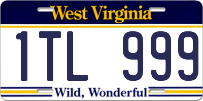 WV license plate 1TL999