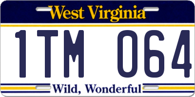 WV license plate 1TM064