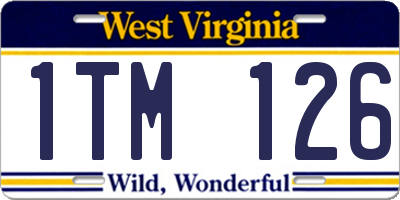 WV license plate 1TM126