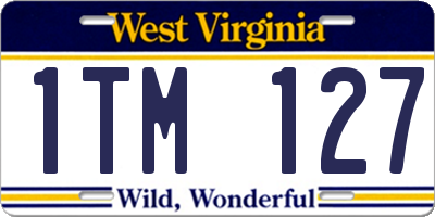 WV license plate 1TM127