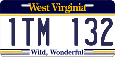 WV license plate 1TM132