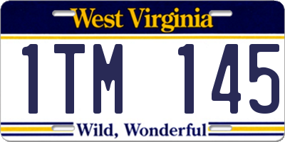 WV license plate 1TM145
