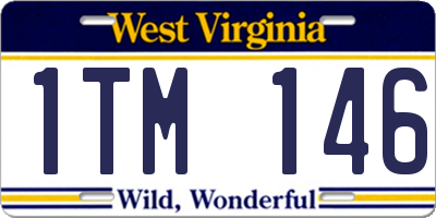 WV license plate 1TM146