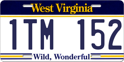 WV license plate 1TM152