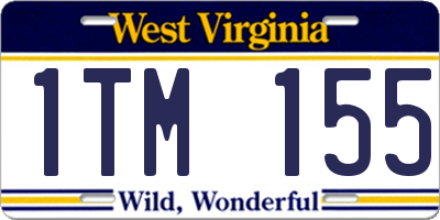 WV license plate 1TM155