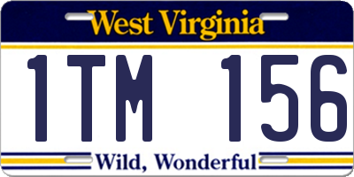 WV license plate 1TM156