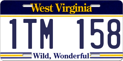 WV license plate 1TM158