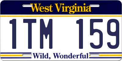 WV license plate 1TM159