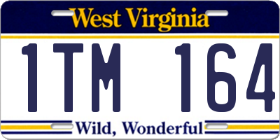 WV license plate 1TM164