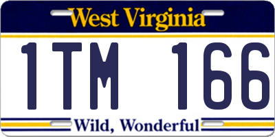 WV license plate 1TM166