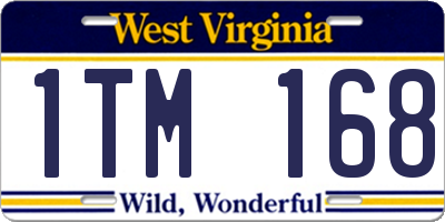 WV license plate 1TM168