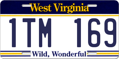 WV license plate 1TM169