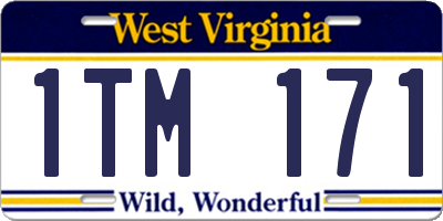 WV license plate 1TM171