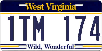 WV license plate 1TM174