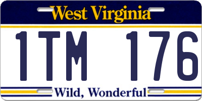 WV license plate 1TM176