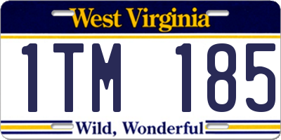 WV license plate 1TM185