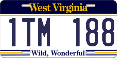 WV license plate 1TM188