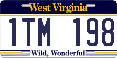 WV license plate 1TM198