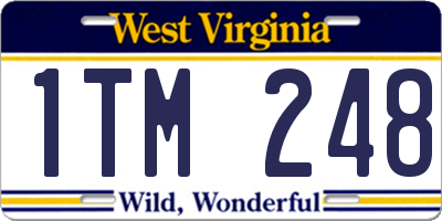WV license plate 1TM248