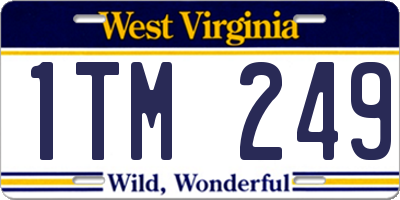 WV license plate 1TM249
