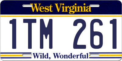 WV license plate 1TM261