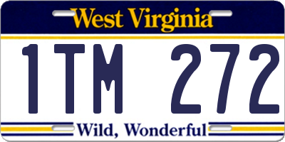 WV license plate 1TM272