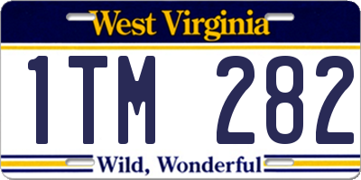WV license plate 1TM282