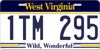 WV license plate 1TM295