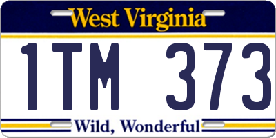 WV license plate 1TM373