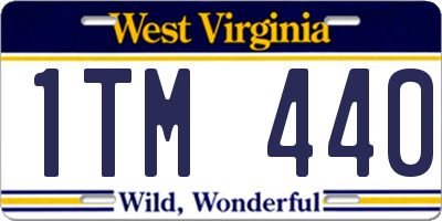 WV license plate 1TM440