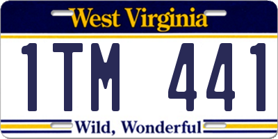 WV license plate 1TM441
