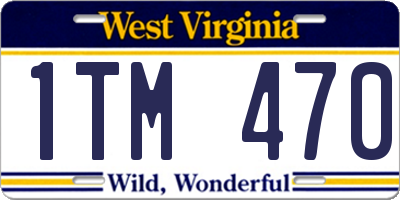 WV license plate 1TM470
