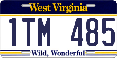 WV license plate 1TM485