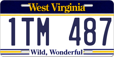 WV license plate 1TM487