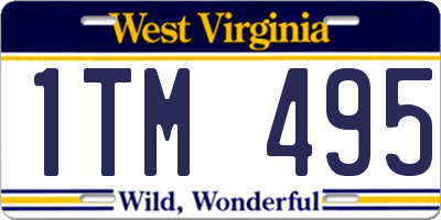 WV license plate 1TM495