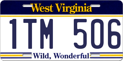 WV license plate 1TM506