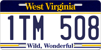 WV license plate 1TM508