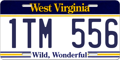 WV license plate 1TM556