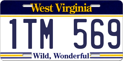 WV license plate 1TM569
