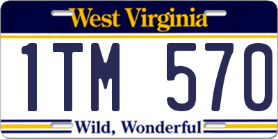 WV license plate 1TM570
