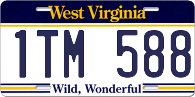 WV license plate 1TM588